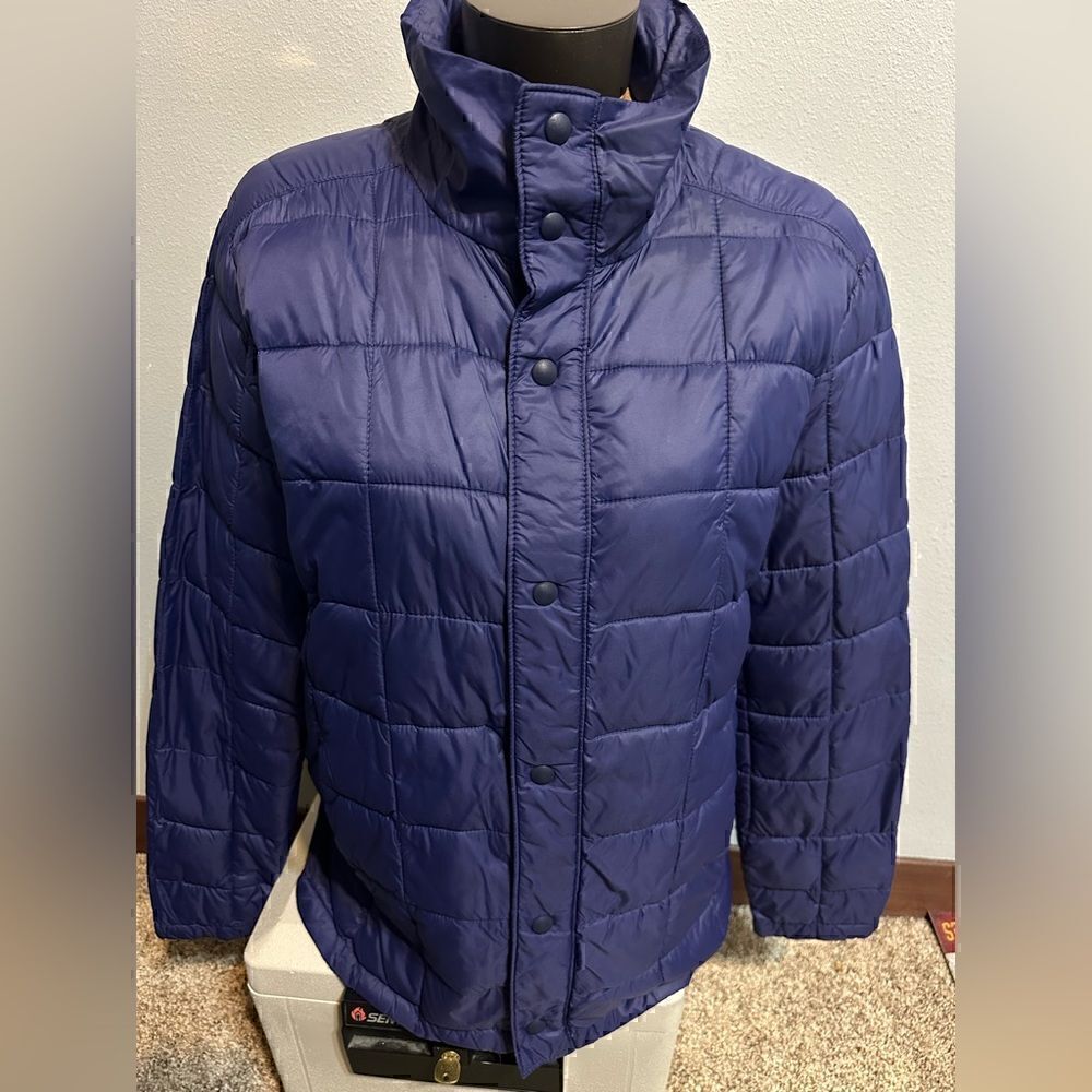 L.L. Bean Women’s Small Purple Quilted Coat with Button Snaps